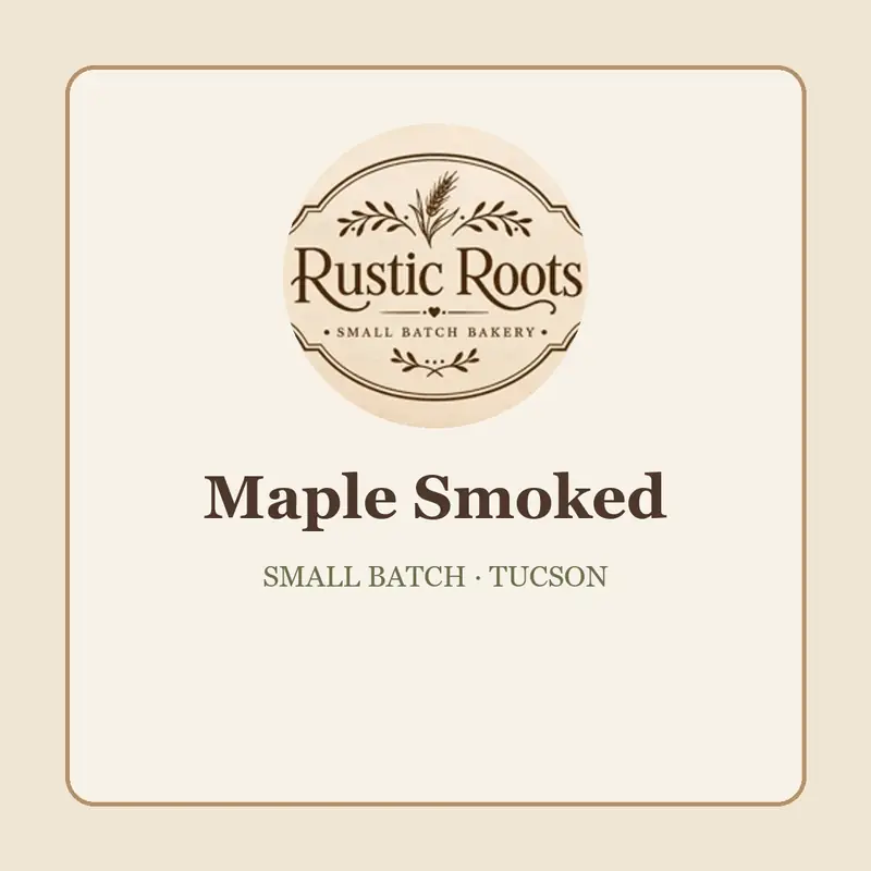 Maple Smoked Sea Salt label card