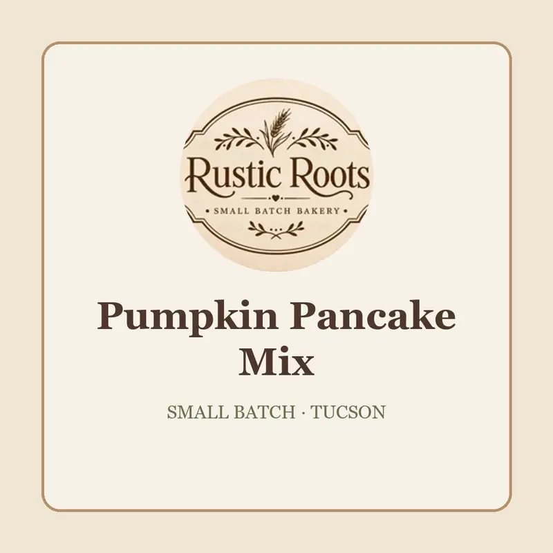 Pumpkin Buttery Pancake Mix label card