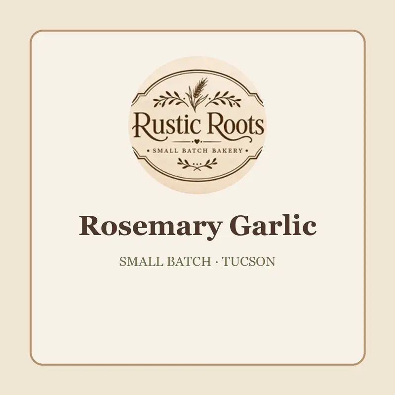 Rosemary Garlic Sea Salt label card